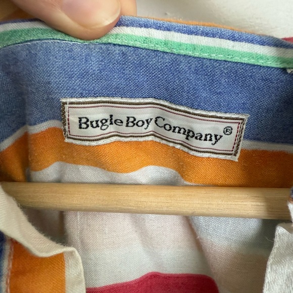 90’s Bugle Boy Striped Button-Up Shirt - Picture 3 of 6